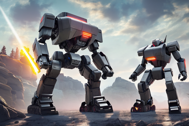 Top Aggregate Producers in the US symbolized by giant titan robots